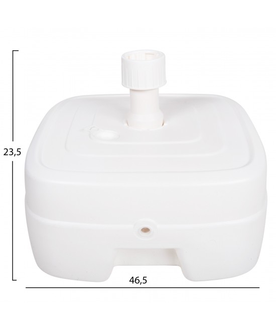 ΠΛΑΣΤΙΚΗ ΒΑΣΗ ΟΜΠΡΕΛΑΣ ΜΕ ΡΟΔΑ SOLBAS HM6113.01 ΛΕΥΚΗ- ΚΟΝΤΑΡΙ 33/50mm 46,5x23,5Υ