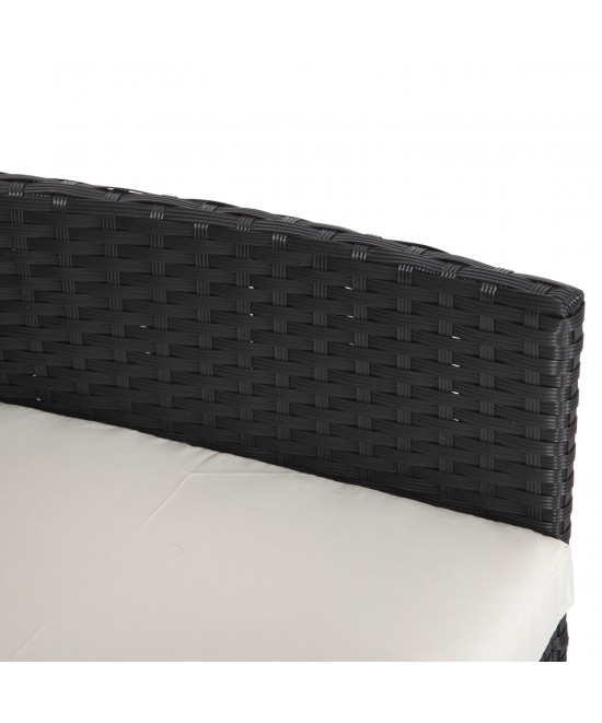ΣΕΤ ΣΑΛΟΝΙ 4ΤΜΧ STASIA HM6089.04 ΣΥΝΘ.RATTAN ΜΑΥΡΟ-ΜΠΕΖ ΜΑΞΙΛΑΡΙΑ