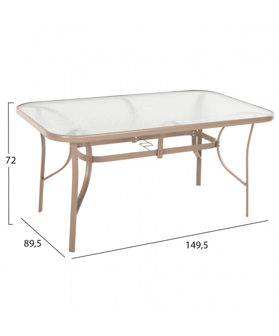 ΤΡΑΠΕΖΙ BRUNO 150X90Χ72Υεκ. ΜΕΤΑΛΛΙΚΟ ΣΑΜΠΑΝΙ ΜΕ ΤΡΥΠΑ ΟΜΠΡΕΛΑΣ Φ38mm HM5145.14 ΤΡΑΠΕΖΙ BRUNO 150X90Χ72Υεκ. ΜΕΤΑΛΛΙΚΟ ΣΑΜΠΑΝΙ ΜΕ ΤΡΥΠΑ ΟΜΠΡΕΛΑΣ Φ38mm HM5145.14