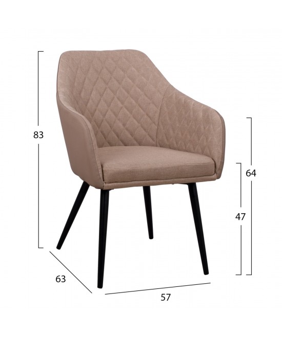 ΠΟΛΥΘΡΟΝΑΚΙ CHARLES HM8522.07 ΜΕ ΥΦΑΣΜΑ ΜΠΕΖ & PU ΜΠΕΖ 57x63x83Υ εκ. ΠΟΛΥΘΡΟΝΑΚΙ CHARLES HM8522.07 ΜΕ ΥΦΑΣΜΑ ΜΠΕΖ & PU ΜΠΕΖ 57x63x83Υ εκ.