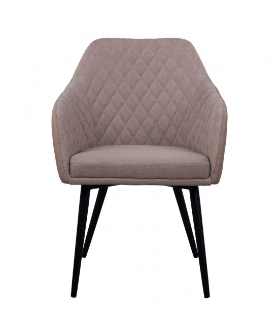 ΠΟΛΥΘΡΟΝΑΚΙ CHARLES HM8522.07 ΜΕ ΥΦΑΣΜΑ ΜΠΕΖ & PU ΜΠΕΖ 57x63x83Υ εκ.