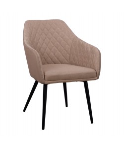 ΠΟΛΥΘΡΟΝΑΚΙ CHARLES HM8522.07 ΜΕ ΥΦΑΣΜΑ ΜΠΕΖ & PU ΜΠΕΖ 57x63x83Υ εκ.