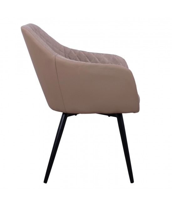 ΠΟΛΥΘΡΟΝΑΚΙ CHARLES HM8522.07 ΜΕ ΥΦΑΣΜΑ ΜΠΕΖ & PU ΜΠΕΖ 57x63x83Υ εκ.