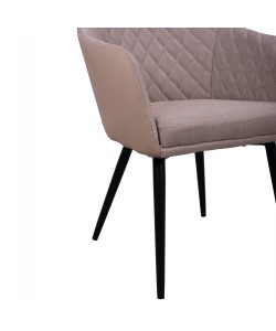 ΠΟΛΥΘΡΟΝΑΚΙ CHARLES HM8522.07 ΜΕ ΥΦΑΣΜΑ ΜΠΕΖ & PU ΜΠΕΖ 57x63x83Υ εκ.