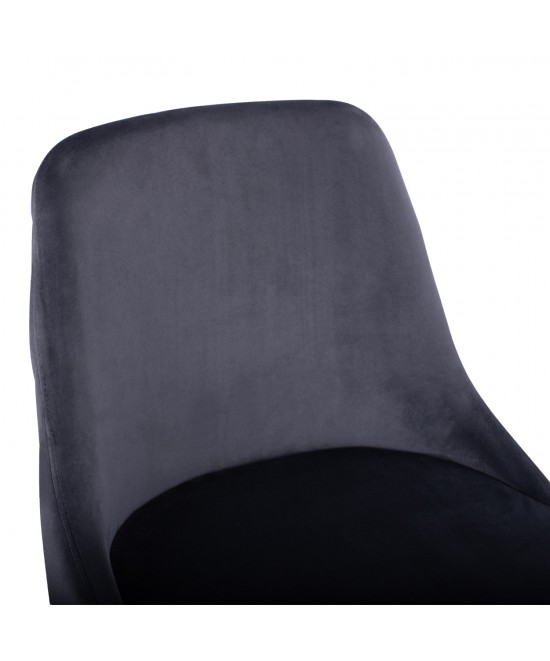 ΣΚΑΜΠΟ ΜΠΑΡ SERENITY HM8519.01 ΑΠΟ ΒΕΛΟΥΔΟ ΓΚΡΙ ΜΕ ΜΕΤΑΛΛΙΚΟ ΣΚΕΛΕΤΟ 51Χ57Χ110Υ εκ.