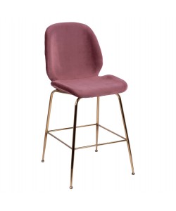 ΣΚΑΜΠΟ ΜΕΣΑΙΟΥ ΥΨΟΥΣ NORA HM8524.02 ΒΕΛΟΥΔΟ ΣΑΠΙΟ ΜΗΛΟ & ΧΡΥΣΟ ΜΕΤΑΛΛΙΚΟ ΣΚΕΛΕΤΟ 48x61x103 εκ.