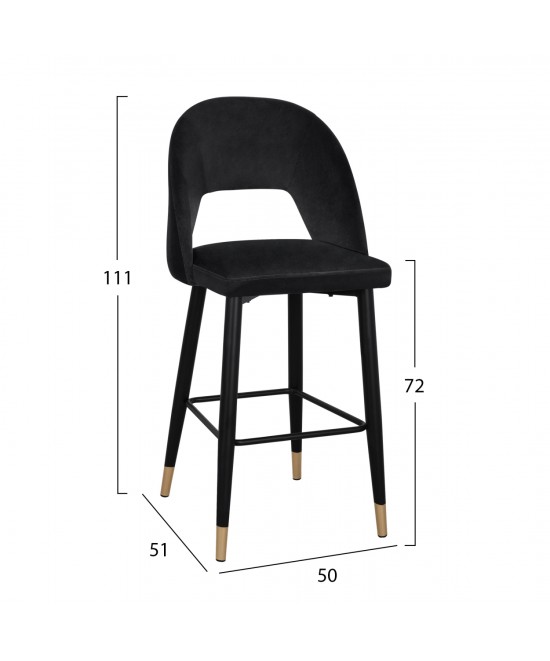 ΣΚΑΜΠΟ ΜΠΑΡ HARPER HM8526.04 ΒΕΛΟΥΔΟ ΜΑΥΡΟ ΜΕ ΜΕΤΑΛΛΙΚΟ ΣΚΕΛΕΤΟ 50Χ51Χ111Υ εκ. ΣΚΑΜΠΟ ΜΠΑΡ HARPER HM8526.04 ΒΕΛΟΥΔΟ ΜΑΥΡΟ ΜΕ ΜΕΤΑΛΛΙΚΟ ΣΚΕΛΕΤΟ 50Χ51Χ111Υ εκ.