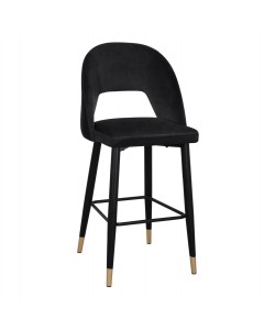 ΣΚΑΜΠΟ ΜΠΑΡ HARPER HM8526.04 ΒΕΛΟΥΔΟ ΜΑΥΡΟ ΜΕ ΜΕΤΑΛΛΙΚΟ ΣΚΕΛΕΤΟ 50Χ51Χ111Υ εκ.