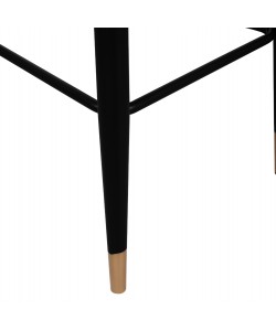 ΣΚΑΜΠΟ ΜΠΑΡ HARPER HM8526.04 ΒΕΛΟΥΔΟ ΜΑΥΡΟ ΜΕ ΜΕΤΑΛΛΙΚΟ ΣΚΕΛΕΤΟ 50Χ51Χ111Υ εκ.