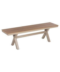 ΠΑΓΚΑΚΙ ΑΛΟΥΜΙΝΙΟΥ TAWNEE HM6038.04 ΣΑΜΠΑΝΙ-POLYWOOD ΚΑΘΙΣΜΑ ΦΥΣΙΚΟ 150x36x45Υεκ.