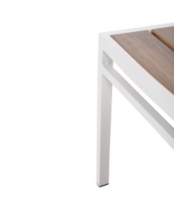 ΚΑΡΕΚΛΑ ΑΛΟΥΜΙΝΙΟΥ SAGA HM6063.01 ΛΕΥΚΗ ΜΕ POLYWOOD 46x52x86Υεκ.