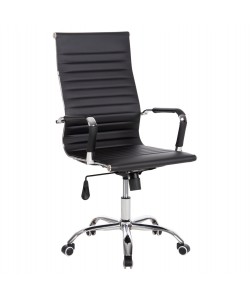 ΚΑΡΕΚΛΑ ΓΡΑΦΕΙΟΥ HM1059.31 ΜΑΥΡΟ PU BOSS ΔΙΕΥΘΥΝΤΟΥ ΠΟΔΙ ΧΡΩΜΙΟΥ 53x57x109Υεκ.