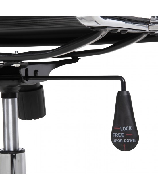 ΚΑΡΕΚΛΑ ΓΡΑΦΕΙΟΥ HM1059.31 ΜΑΥΡΟ PU BOSS ΔΙΕΥΘΥΝΤΟΥ ΠΟΔΙ ΧΡΩΜΙΟΥ 53x57x109Υεκ.