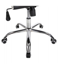 ΚΑΡΕΚΛΑ ΓΡΑΦΕΙΟΥ HM1059.31 ΜΑΥΡΟ PU BOSS ΔΙΕΥΘΥΝΤΟΥ ΠΟΔΙ ΧΡΩΜΙΟΥ 53x57x109Υεκ.