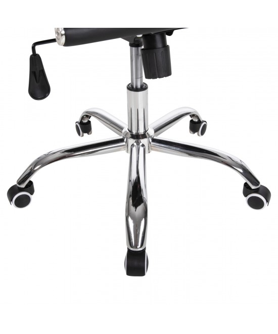 ΚΑΡΕΚΛΑ ΓΡΑΦΕΙΟΥ HM1059.31 ΜΑΥΡΟ PU BOSS ΔΙΕΥΘΥΝΤΟΥ ΠΟΔΙ ΧΡΩΜΙΟΥ 53x57x109Υεκ.