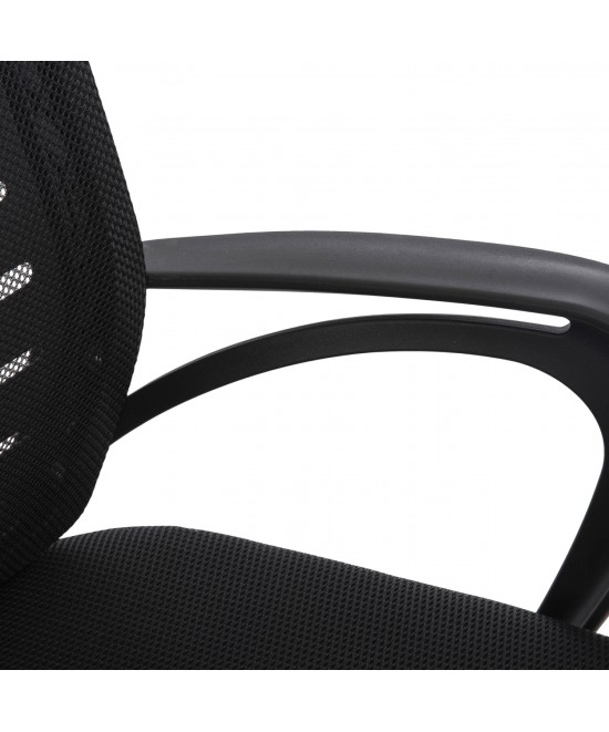 ΚΑΡΕΚΛΑ ΓΡΑΦΕΙΟΥ TRAIL HM1192 ΜΑΥΡΟ MESH-ΠΟΔΙ ΧΡΩΜΙΟΥ 64x55x98,5Υεκ.