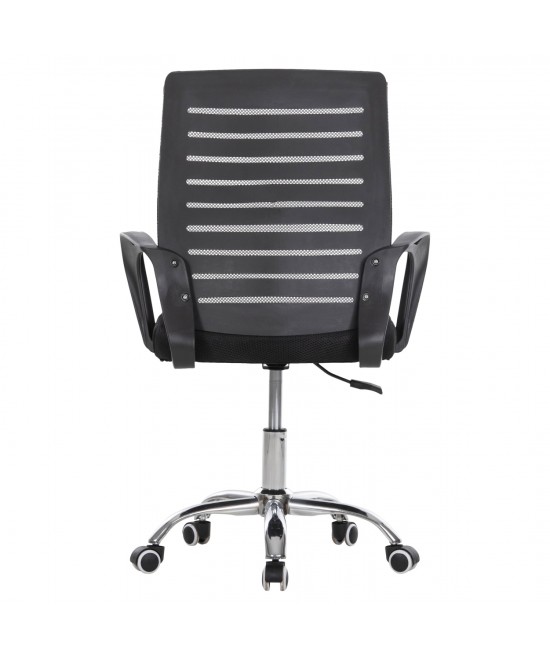 ΚΑΡΕΚΛΑ ΓΡΑΦΕΙΟΥ TRAIL2 HM1193 ΜΑΥΡΟ MESH-ΠΟΔΙ ΧΡΩΜΙΟΥ 62x59x120Yεκ.