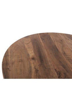 ΤΡΑΠΕΖΙ ΣΤΡΟΓΓΥΛΟ MONTANA SUPERIOR HM9903 4εκ.ΠΑΧΟΣ ΜΑΣΙΦ ΞΥΛΟ ΑΚΑΚΙΑΣ Φ120Χ77Υεκ