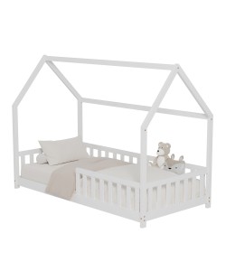 ΚΡΕΒΑΤΙ ΠΑΙΔΙΚΟ ΜΕ ΚΑΓΚΕΛΑ PHYLLIS HM679.03 τ.MONTESSORI ΞΥΛΟ ΠΕΥΚΟ ΛΕΥΚΟ-190x90εκ.