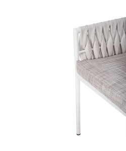 ΠΟΛΥΘΡΟΝΑ ΑΛΟΥΜΙΝΙΟΥ MARTIN HM5564.11 ΛΕΥΚΗ ΜΕ ΕΚΡΟΥ ΣΥΝΘ.RATTAN 56x56x80Υεκ.