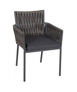 ΠΟΛΥΘΡΟΝΑ ΑΛΟΥΜΙΝΙΟΥ MARTIN HM5564.12 ΑΝΘΡΑΚΙ ΜΕ ΣΥΝΘ.RATTAN ΑΝΘΡΑΚΙ 56x56x80Υεκ.