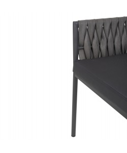 ΠΟΛΥΘΡΟΝΑ ΑΛΟΥΜΙΝΙΟΥ MARTIN HM5564.12 ΑΝΘΡΑΚΙ ΜΕ ΣΥΝΘ.RATTAN ΑΝΘΡΑΚΙ 56x56x80Υεκ.