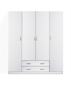 ΝΤΟΥΛΑΠΑ 4ΦΥΛΛΗ ΜΕ 2 ΣΥΡΤΑΡΙΑ AZALEA HM353.05 ΜΕΛΑΜΙΝΗ ΛΕΥΚΗ 200x55,5x180Υεκ.