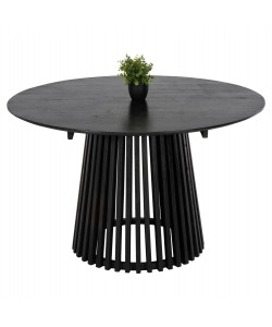 ΤΡΑΠΕΖΙ ΤΡΑΠΕΖΑΡΙΑΣ FRANTZ HM9388.12 ΜΑΣΙΦ MINDI ΞΥΛΟ ΣΕ ΜΑΥΡΟ Φ120X76,5Υεκ.