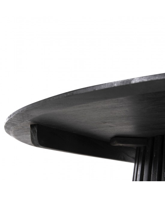 ΤΡΑΠΕΖΙ ΤΡΑΠΕΖΑΡΙΑΣ FRANTZ HM9388.12 ΜΑΣΙΦ MINDI ΞΥΛΟ ΣΕ ΜΑΥΡΟ Φ120X76,5Υεκ.