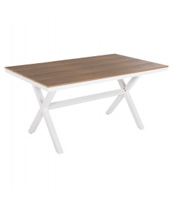 ΤΡΑΠΕΖΙ ΑΛΟΥΜΙΝΙΟΥ ΟΡΘΟΓΩΝΙΟ TAWNEE HM6037.02 ΛΕΥΚΟ-POLYWOOD ΦΥΣΙΚΟ 150x89,5x73Υεκ