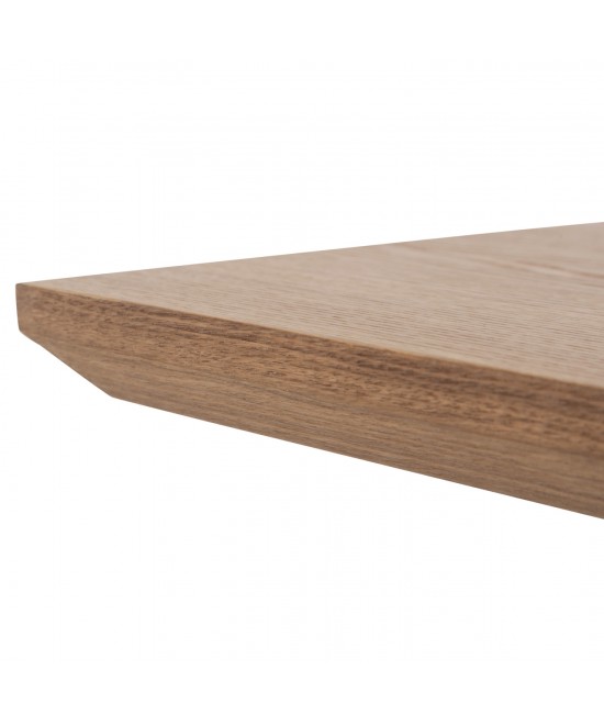 ΤΡΑΠΕΖΙ PAOLO HM9853 MDF ΜΕ ΚΑΠΛΑΜΑ ΦΡΑΞΙΝΟΥ-ΠΟΔΙΑ RUBBERWOOD-ΦΥΣΙΚΟ 180x90x75Yεκ