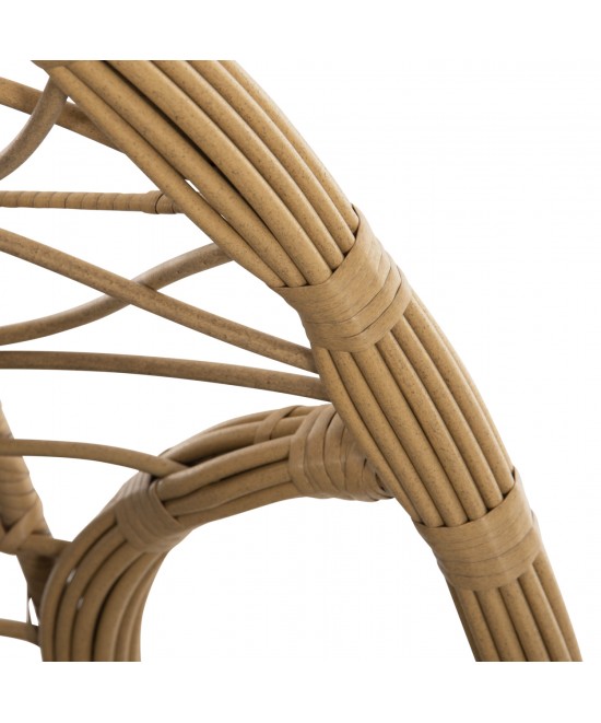 ΔΙΠΛΗ ΚΡΕΜΑΣΤΗ ΦΩΛΙΑ ME ΥΠΟΠΟΔΙΟ GRACIE HM5754.02 ΜΠΕΖ ΣΥΝΘ.RATTAN-ΓΚΡΙ ΜΕΤΑΛ.ΣΚΕΛΕΤΟΣ Φ120x200Υεκ