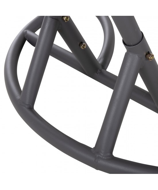 ΔΙΠΛΗ ΚΡΕΜΑΣΤΗ ΦΩΛΙΑ ME ΥΠΟΠΟΔΙΟ GRACIE HM5754.02 ΜΠΕΖ ΣΥΝΘ.RATTAN-ΓΚΡΙ ΜΕΤΑΛ.ΣΚΕΛΕΤΟΣ Φ120x200Υεκ