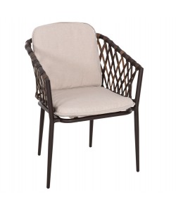 ΠΟΛΥΘΡΟΝΑ ΑΛΟΥΜΙΝΙΟΥ BOLLY HM6080 ΚΑΦΕ-ΣΥΝΘ.RATTAN ΚΑΦΕ-ΜΠΕΖ ΜΑΞΙΛΑΡΙΑ 58,5x67x86Υεκ