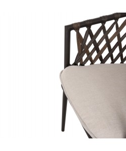 ΠΟΛΥΘΡΟΝΑ ΑΛΟΥΜΙΝΙΟΥ BOLLY HM6080 ΚΑΦΕ-ΣΥΝΘ.RATTAN ΚΑΦΕ-ΜΠΕΖ ΜΑΞΙΛΑΡΙΑ 58,5x67x86Υεκ