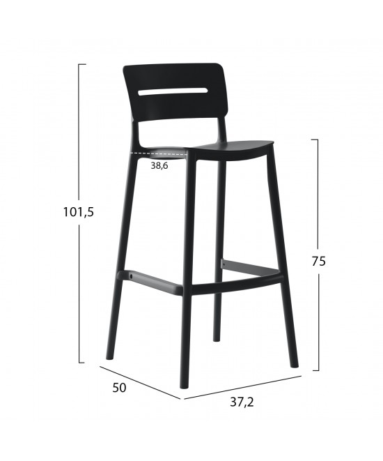 ΣΚΑΜΠΟ BAR ΠΟΛΥΠΡΟΠΥΛΕΝΙΟΥ SNOD2 HM6100.02 ΜΑΥΡΟ 37,2x50x101,5Υεκ. ΣΚΑΜΠΟ BAR ΠΟΛΥΠΡΟΠΥΛΕΝΙΟΥ SNOD2 HM6100.02 ΜΑΥΡΟ 37,2x50x101,5Υεκ.