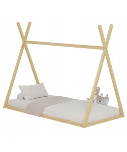 ΚΡΕΒΑΤΙ ΠΑΙΔΙΚΟ MUNK HM681.01 τ.MONTESSORI ΜΑΣΙΦ ΞΥΛΟ ΠΕΥΚΟΥ ΦΥΣΙΚΟ- 190x90εκ