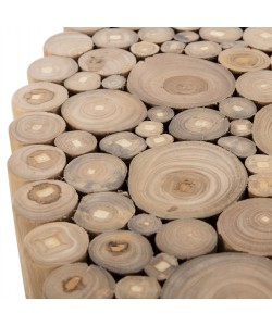 ΤΡΑΠΕΖΙ ΣΑΛΟΝΙΟΥ ΣΤΡΟΓΓΥΛΟ COOTER HM9863 ΚΛΑΔΙΑ TEAK-ΦΥΣΙΚΟ Φ80x50Υεκ.