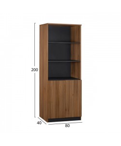 ΕΠΑΓΓΕΛΜΑΤΙΚΗ ΒΙΒΛΙΟΘΗΚΗ ΓΡΑΦΕΙΟΥ SUPREME HM2354 80x40x200Υ εκ.