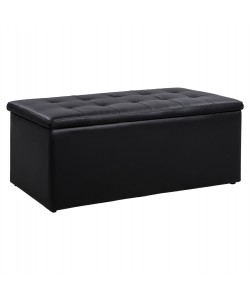 ΣΚΑΜΠΟ PU ΜΕ ΑΠΟΘΗΚΕΥΤΙΚΟ ΧΩΡΟ TRISCUBE ΜΑΥΡΟ HM223.01 121x51.5x50Υ εκ.