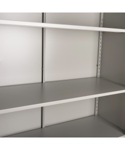 ΝΤΟΥΛΑΠΑ ΜΕΤΑΛΛΙΚΗ DURON HM11979 ΔΙΦΥΛΛΗ ΜΕ 5 ΑΠΟΘ.ΧΩΡΟΥΣ & ΠΟΔΙΑ- ΓΚΡΙ 90Χ40Χ190Yεκ.