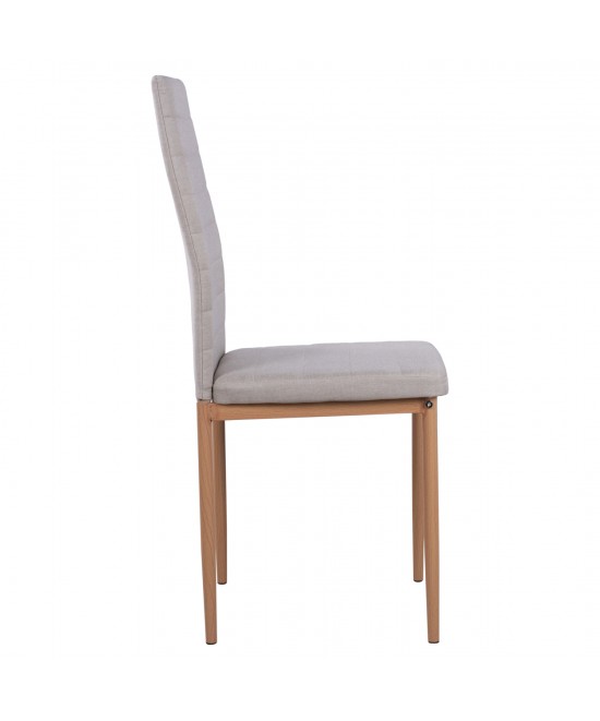 ΚΑΡΕΚΛΑ ΜΕΤΑΛΛΙΚΗ LADY HM0037.14 ΜΠΕΖ ΥΦΑΣΜΑ ΜΕΤΑΛΛΙΚΟ ΣΚΕΛΕΤΟ K/D 40x48x95 εκ.