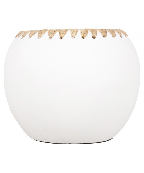 ΔΙΑΚΟΣΜΗΤΙΚΟ ΒΑΖΟ HM4375 ΤΕΡΑΚΟΤΑ ΣΕ ΛΕΥΚΟ ΜΕ ΠΛΕΞΗ ΨΑΘΑΣ ΣΤΟ ΣΤΟΜΙΟ Φ29x23Υεκ.