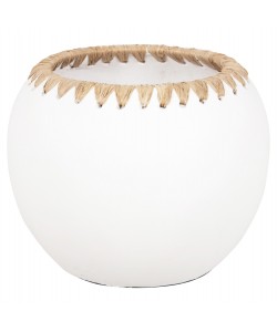 ΔΙΑΚΟΣΜΗΤΙΚΟ ΒΑΖΟ HM4375 ΤΕΡΑΚΟΤΑ ΣΕ ΛΕΥΚΟ ΜΕ ΠΛΕΞΗ ΨΑΘΑΣ ΣΤΟ ΣΤΟΜΙΟ Φ29x23Υεκ.