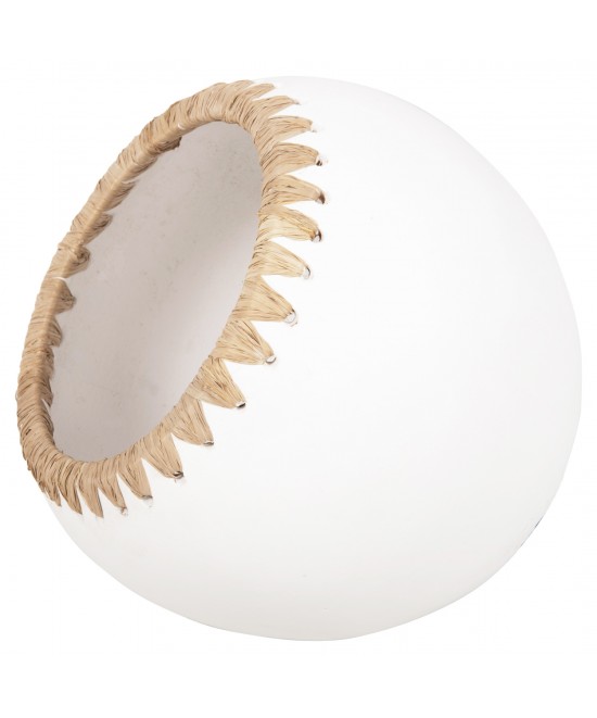 ΔΙΑΚΟΣΜΗΤΙΚΟ ΒΑΖΟ HM4375 ΤΕΡΑΚΟΤΑ ΣΕ ΛΕΥΚΟ ΜΕ ΠΛΕΞΗ ΨΑΘΑΣ ΣΤΟ ΣΤΟΜΙΟ Φ29x23Υεκ.