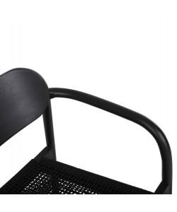 ΠΟΛΥΘΡΟΝΑ OSLO HM9636.12 ΞΥΛΟ TEAK ΜΑΥΡΟ & ΜΑΥΡΟ ΣΧΟΙΝΙ 55x54x80Yεκ.