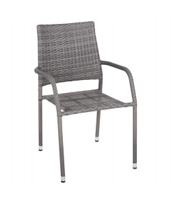 ΠΟΛΥΘΡΟΝΑ ΕΞΩΤ.ΧΩΡΟΥ MORNER HM6074.02 ΜΕΤΑΛΛΟ ΜΕ ΕΠΕΝΔΥΣΗ ΓΚΡΙ WICKER 55x58x87Υεκ