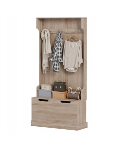 ΕΠΙΠΛΟ ΕΙΣΟΔΟΥ KAYLOR HM2475.01 ΜΕ ΚΡΕΜΑΣΤΡΕΣ&ΑΠΟΘ.ΧΩΡΟ-MDF ΣΕ ΣΟΝΑΜΑ 93x34x180Υεκ