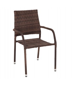 ΠΟΛΥΘΡΟΝΑ ΕΞΩΤ.ΧΩΡΟΥ MORNER HM6074.01 ΜΕΤΑΛΛΟ ΜΕ ΕΠΕΝΔΥΣΗ ΚΑΦΕ WICKER 55x58x87Υεκ