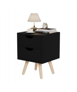 ΚΟΜΟΔΙΝΟ DINKL HM2472.02 ΜΕΛΑΜΙΝΗ-2 ΣΥΡΤΑΡΙΑ-WENGE 29,5x29,5x45Υεκ